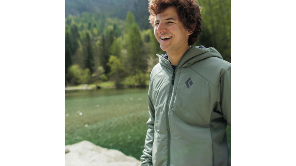 Black Diamond First Light Hybrid Hoody - Mens, Iron Red, Medium, AP7522656053MED1