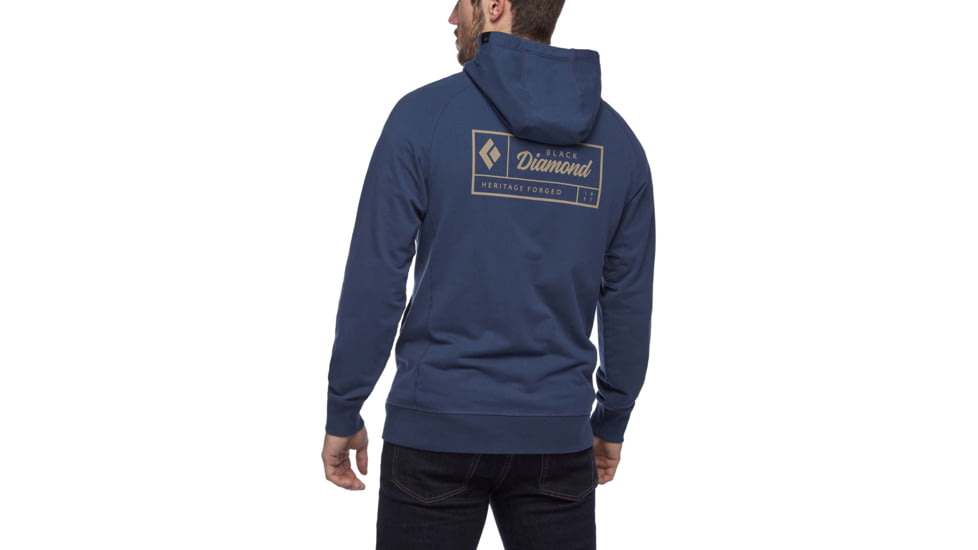 Black Diamond Heritage Logo FZ Hoodie - Men's, Ink Blue, Extra Large, AP7300284014XLG1