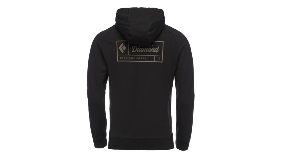 Black Diamond Heritage Logo FZ Hoodie - Mens, Black, Medium, AP7300280002MED1