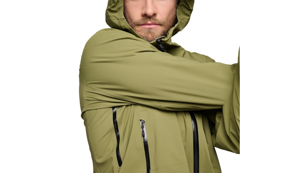 Black Diamond Highline Stretch Shell - Mens, Crag Green, Extra Large, AP7420103040XLG1