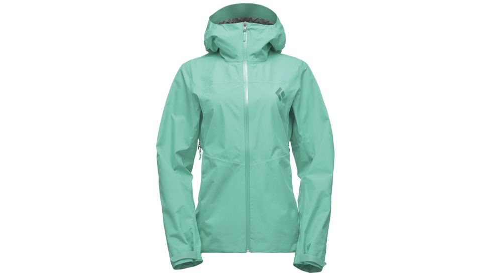Black Diamond Liquid Point Shell Womens Rain Jackets, Jade, Large, APMA8A377LRG1