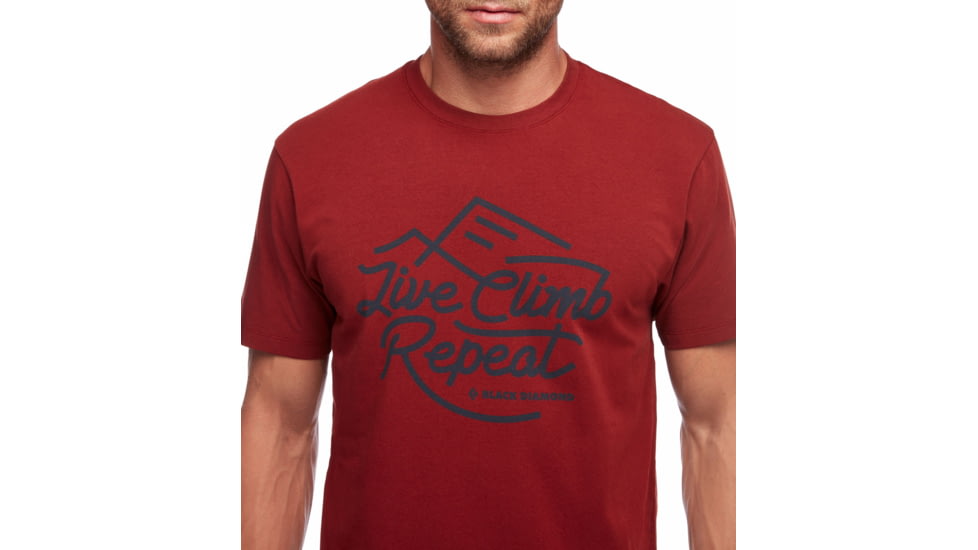 Black Diamond Live Climb Repeat Tee - Mens, Red Oxide, Large, AP7300376010LRG1