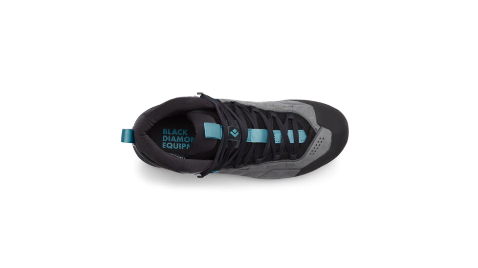 Black Diamond Missn Leather Mid WP Approach Shoes - Womens, Steel Grey/Costal Blue, 8, BD58002793750801