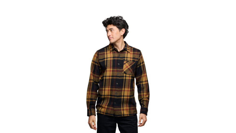 Black Diamond Project Flannel - Men's, Black/Flax Plaid, Large, AP7440639623LRG1