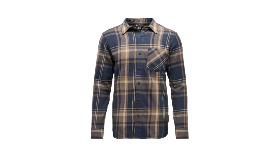 Black Diamond Project Flannel - Mens, Charcoal/Walnut Plaid, Extra Large, AP7440639627XLG1