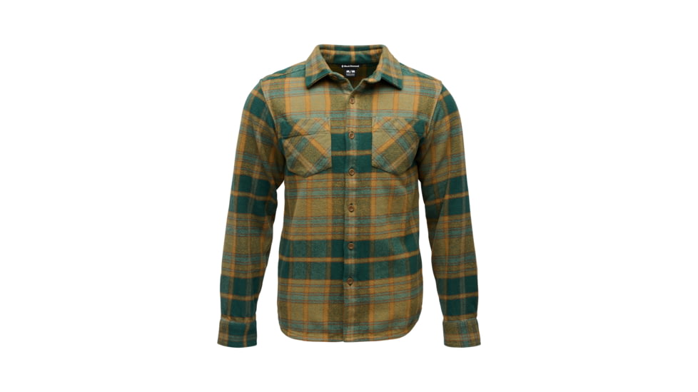 Black Diamond Project Heavy Flannel - Mens, Deep Woods/Laurel Green/Flax, Small, AP7440649721SML1