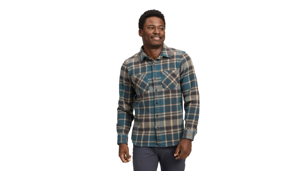 Black Diamond Project Heavy Flannel - Mens, Midnight Blue/Charcoal Plaid, Medium, AP7440649720MED1