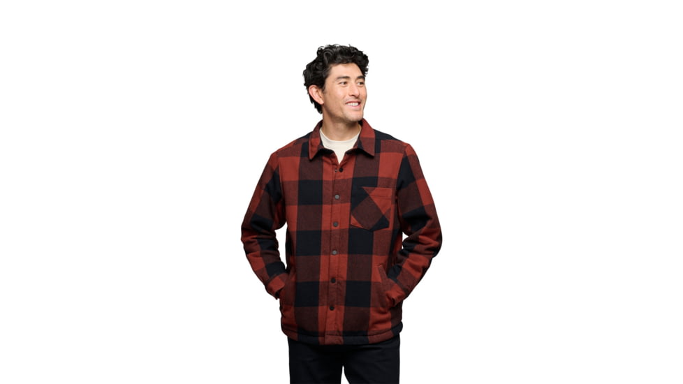 Black Diamond Project Lined Flannel - Mens, Iron Red/Black, Medium, AP7440659633MED1