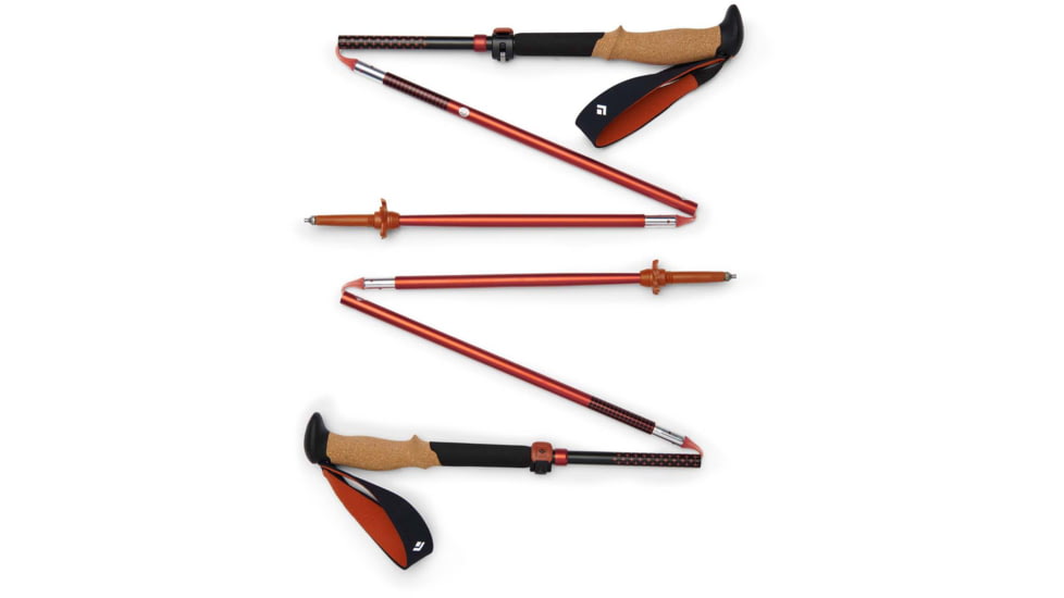 Black Diamond Pursuit Flz Trekking Poles, Black/Octane, Medium/Large, BD1100679412M-L1