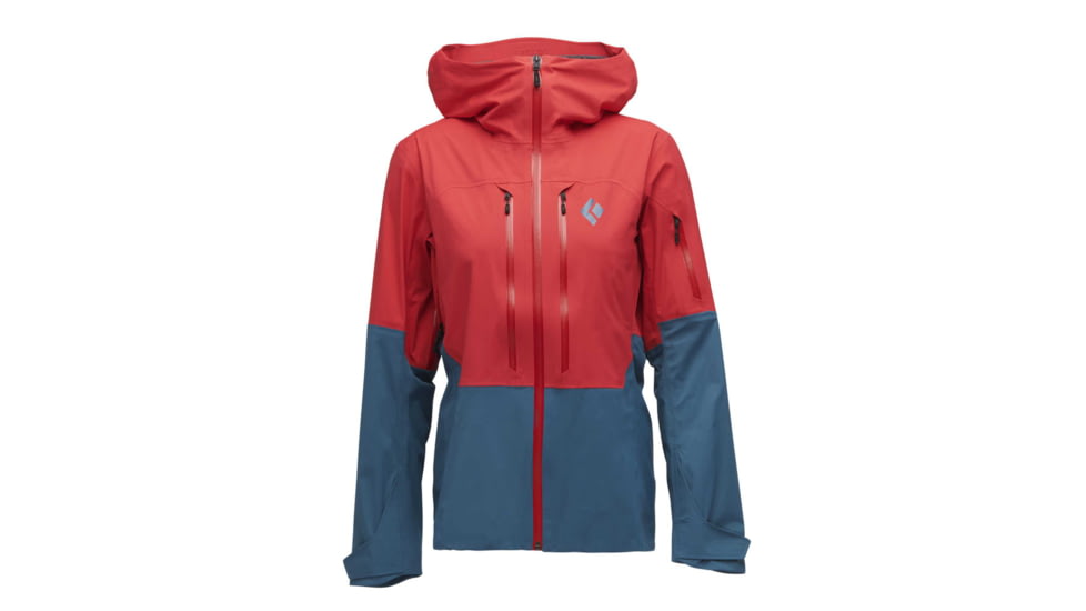 Black Diamond Recon LT Stretch Shell - Womens, Coral Red/Creek Blue, Large, AP7450219524LRG1