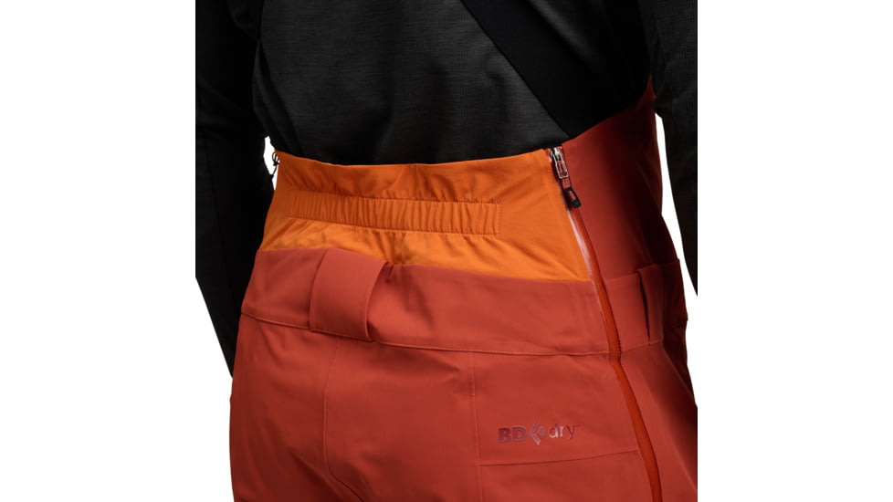 Black Diamond Recon Stretch Bibs - Mens, Saffron/Burnt Sienna, Small, AP7410289712SML1