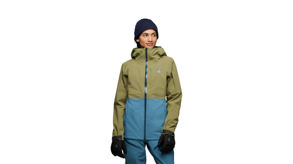 Black Diamond Recon Stretch Ski Shell - Womens, Crag Green/Creek Blue, Medium, APE7O99525MED1