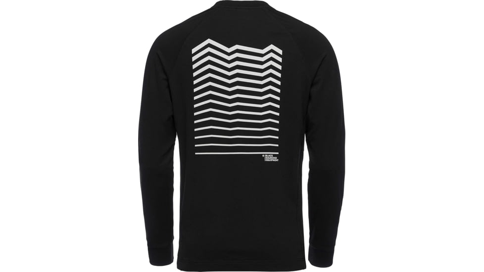 Black Diamond Ridge Logo Crew Sweater - Mens, Black, Extra Small, AP7300300002XSM1