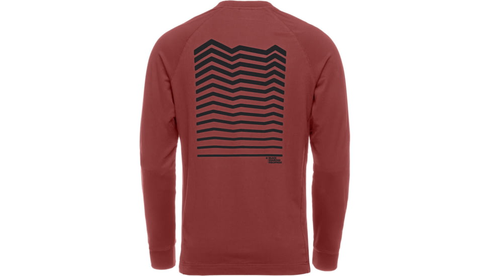 Black Diamond Ridge Logo Crew Sweater - Mens, Red Oxide, Large, AP7300306010LRG1