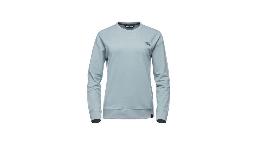 Black Diamond Shed, Ridge Logo Crew Sweatshirt - Womens, Blue Ash, Small, SS7300334006ML1-DEMO
