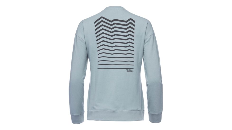 Black Diamond Shed, Ridge Logo Crew Sweatshirt - Womens, Blue Ash, Small, SS7300334006ML1-DEMO