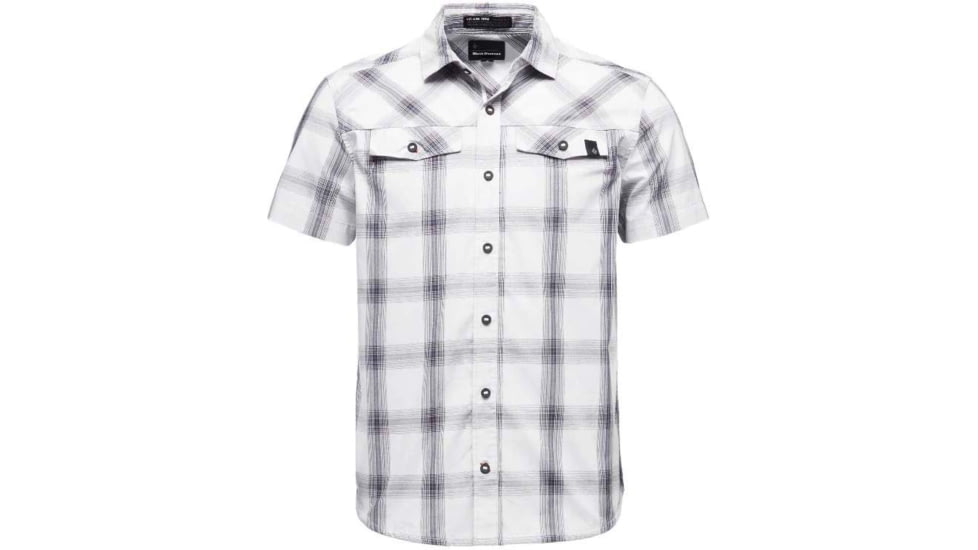 Black Diamond Short Sleeve Benchmark Shirt - Men's, Small, Alloy/Captain/Anthracite Plaid, AP7530039000SML1