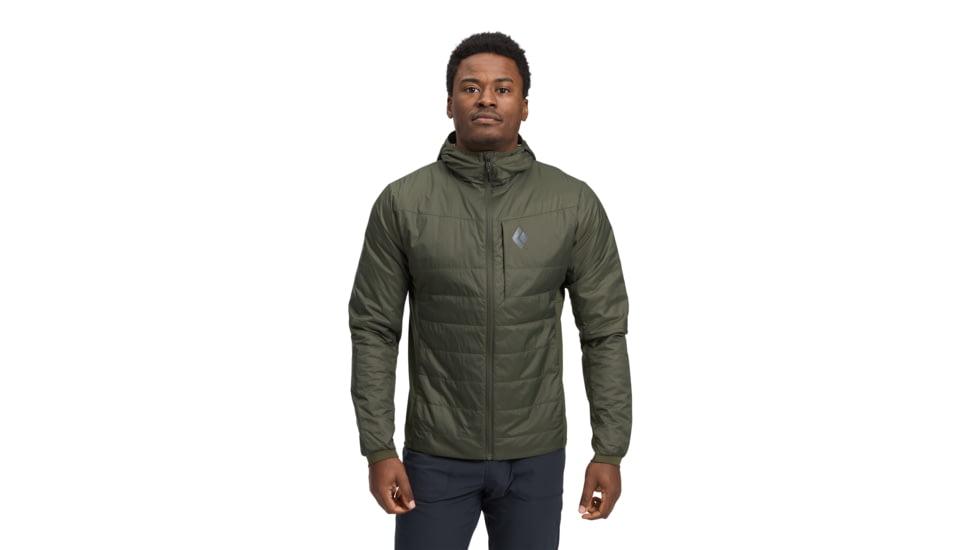 Black Diamond Solution 1.0 Hoody - Mens, Dark Moss, Small, AP7460143004SML1