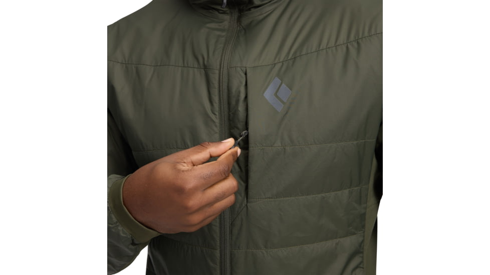 Black Diamond Solution 1.0 Hoody - Mens, Dark Moss, Small, AP7460143004SML1