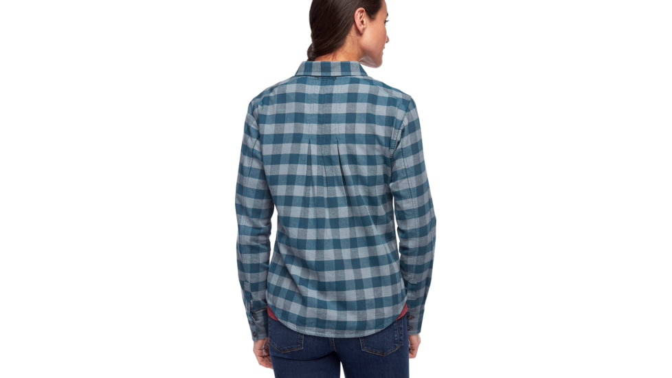 Black Diamond Spotter LS Flannel Shirt - Womens, Arctic Blue-Ash Plaid, Extra Small, AP7530409090XSM1