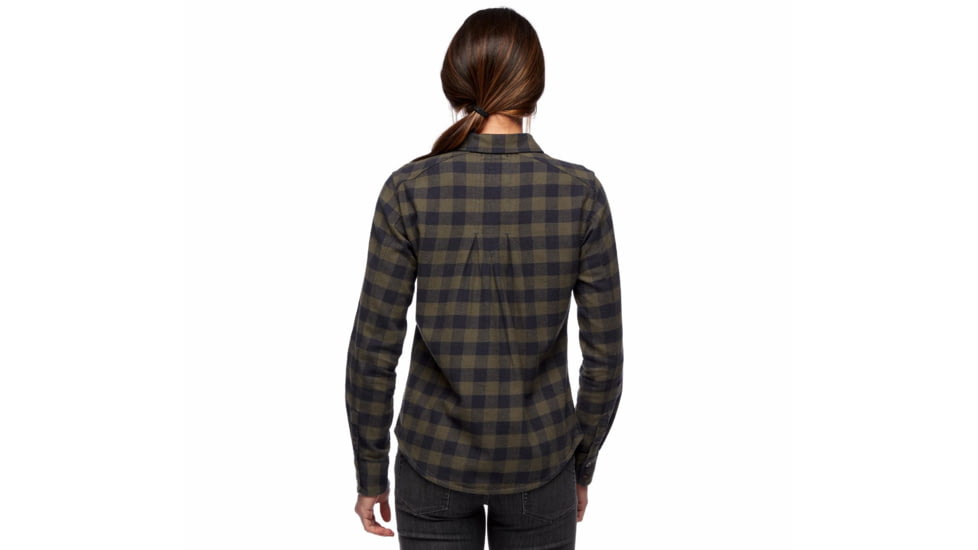 Black Diamond Spotter LS Flannel Shirt - Womens, Tundra/Carbon Plaid, Extra Large, AP7530409240XLG1