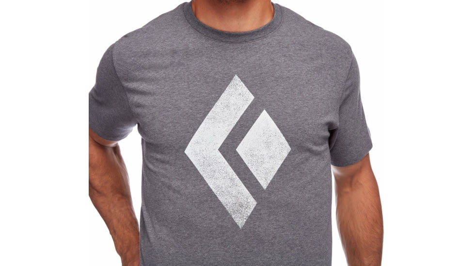 Black Diamond SS Chalked Up Tee - Mens, Charcoal Heather, Extra Large, APUO950036XLG1