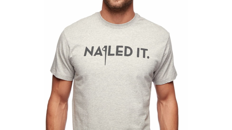Black Diamond SS Nailed It Tee - Mens, Nickel/Heather, Medium, AP7300671015MED1