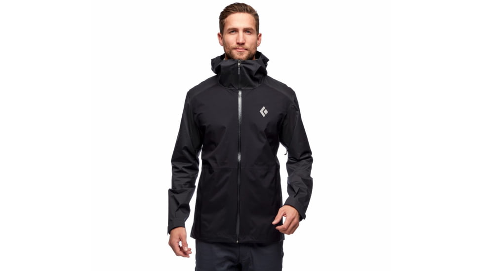 Black Diamond Stormline Stretch Rain Shell - Mens, Black/Carbon, Small, APCDT09150SML1