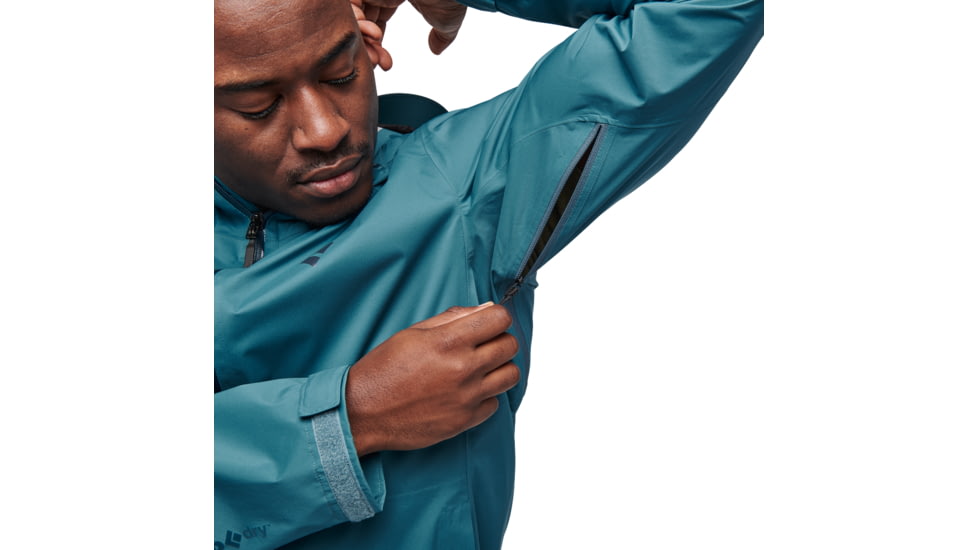 Black Diamond Stormline Stretch Rain Shell - Mens, Creek Blue, Small, APCDT04064SML1