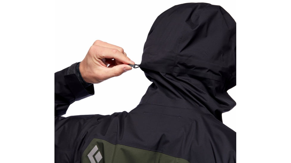 Black Diamond Stormline Stretch Rain Shell - Mens, Cypress/Black, Medium, APCDT09158MED1