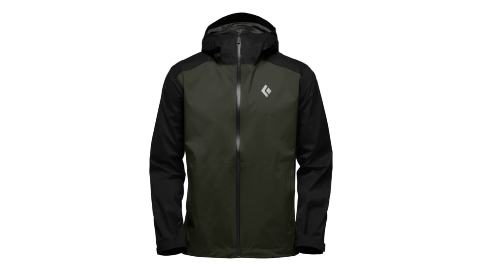 Black Diamond Stormline Stretch Rain Shell - Mens, Cypress/Black, Medium, APCDT09158MED1
