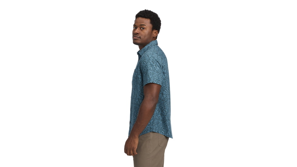 Black Diamond Wingate Short Sleeve Shirt - Mens, Charcoal BD Glyphs, Large, AP7530119666LRG1