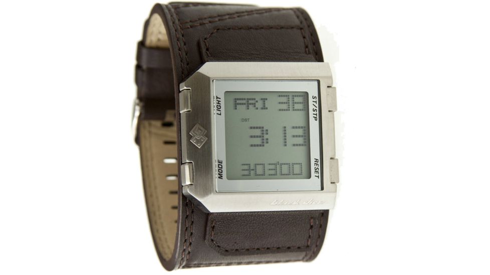 Black Dice Cash Men's Watch - SS Case, Brown Leather Strap BLABD-004-02