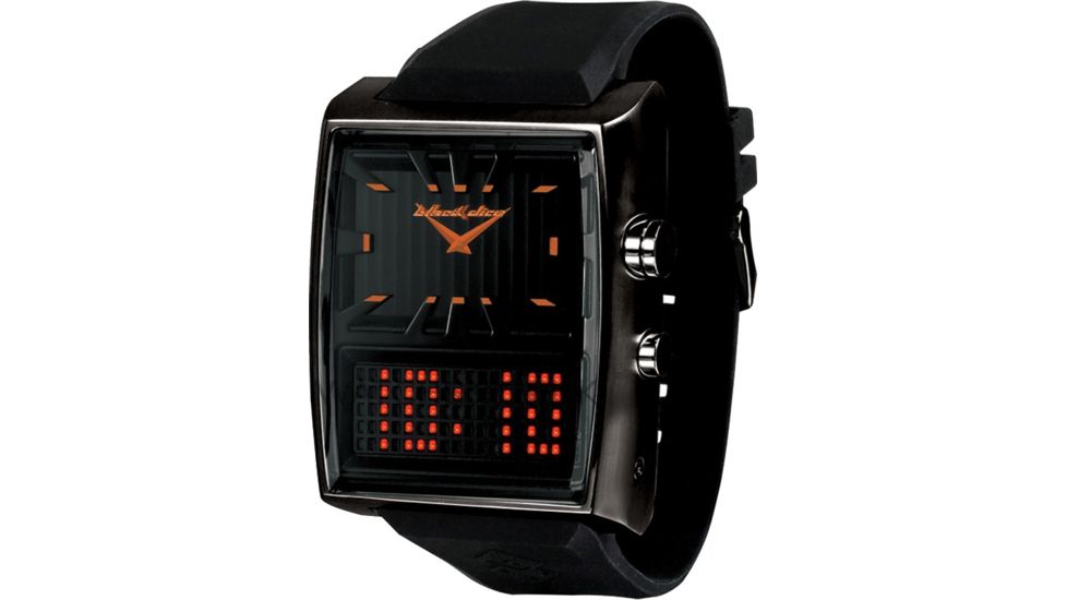 Black Dice Duo Project Men's Watch - Black Case, Orange/Black Display BLABD-049-04