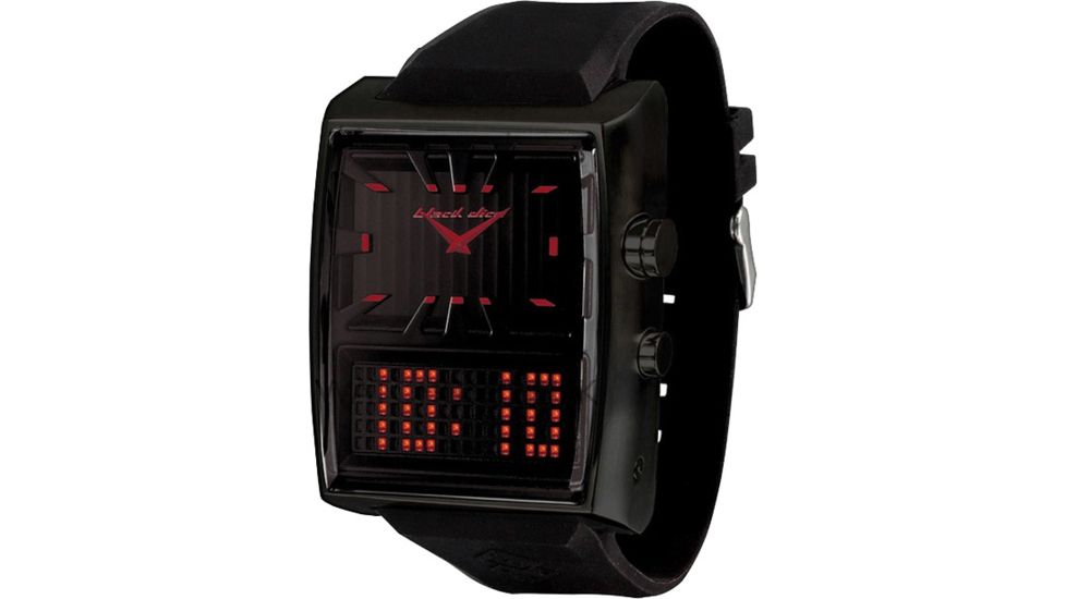 Black Dice Duo Project Men's Watch - Black Case, Red/Black Display BLABD-049-03