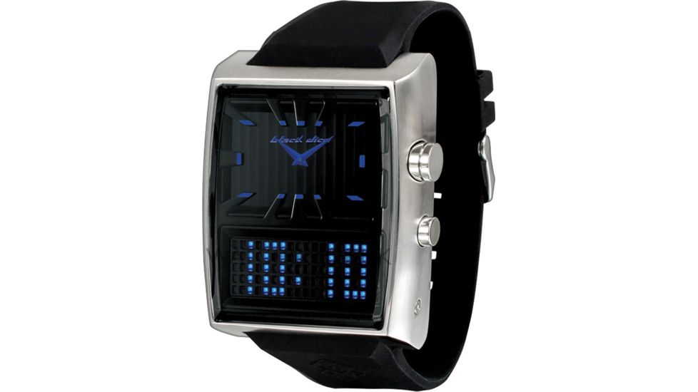 Black Dice Duo Project Men's Watch - SS Case, Blue/Black Display BLABD-049-02