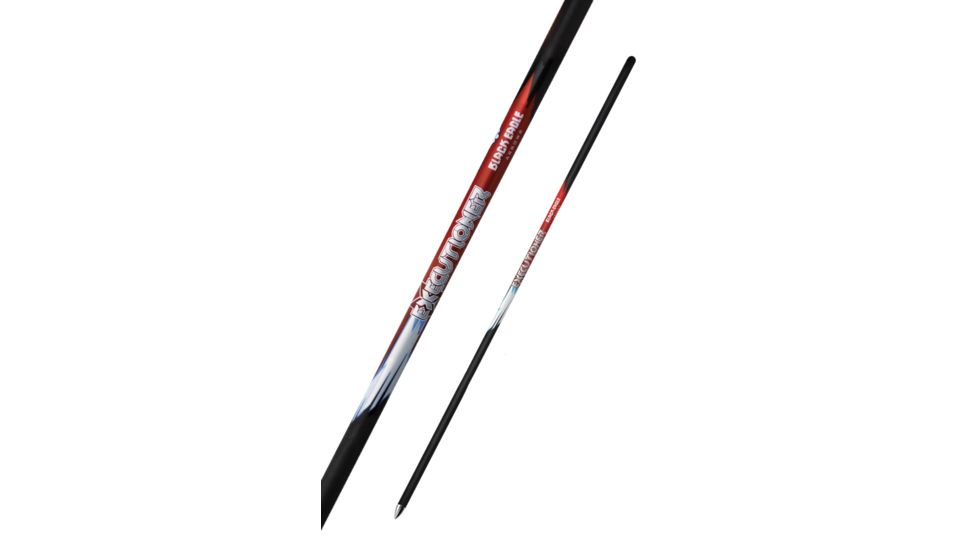 Black Eagle Arrows Executioner Crossbow Shafts - .001in Dozen - 20in -, Black, White, Red, 20in EXEC-SHAFT-0001
