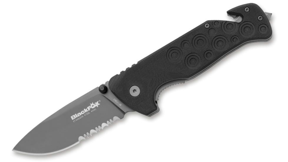 Black Fox Action Knife, Black, Small, 01FX817