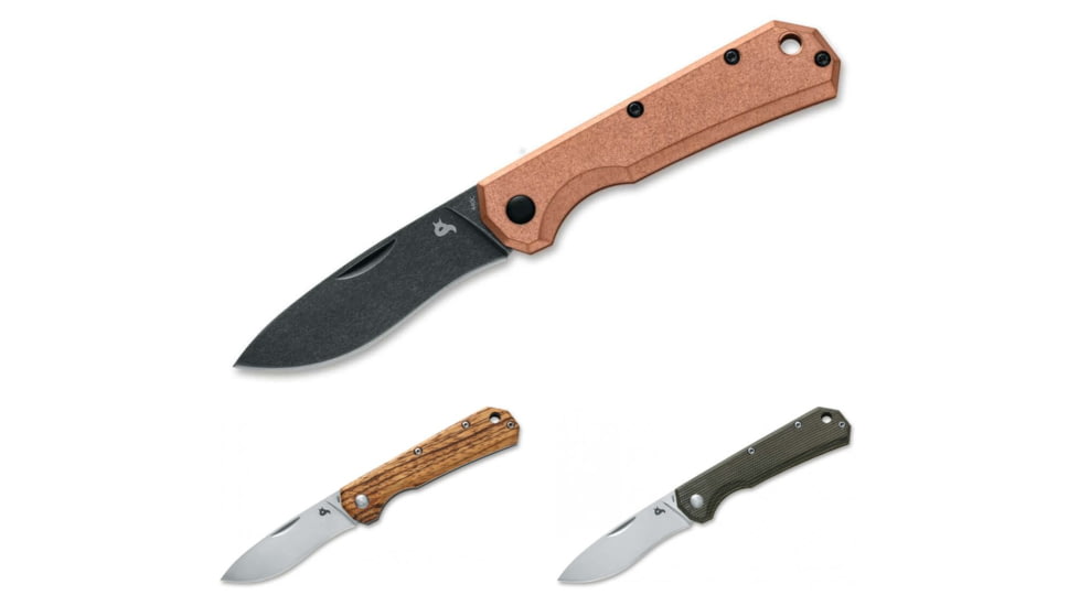 Black Fox Ciol Folding Knife, Bronze, Brown, Green