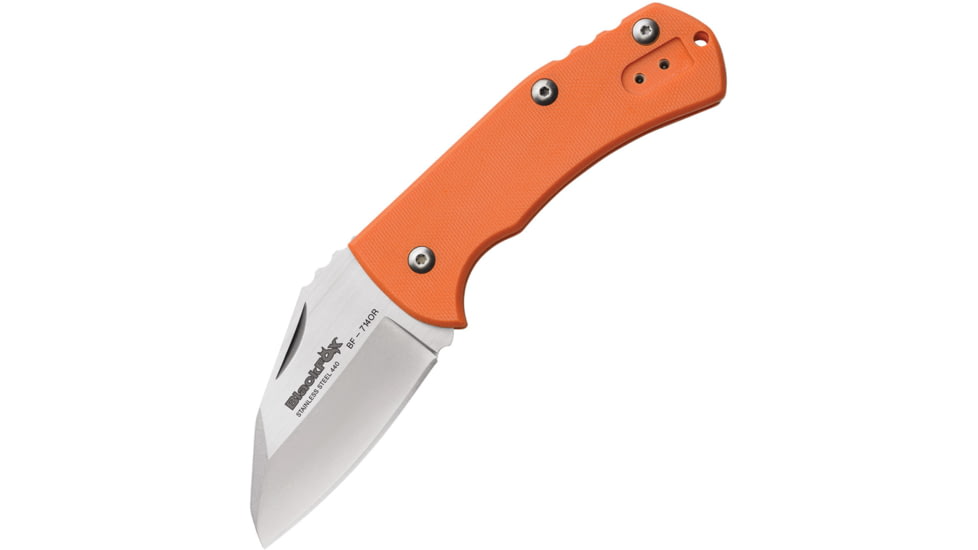 Black Fox Nidhug Slip Joint Orange Folding Knife, 2.75 stonewash and satin finish 440 stainless bla, Orange G10 handle, 01FX148