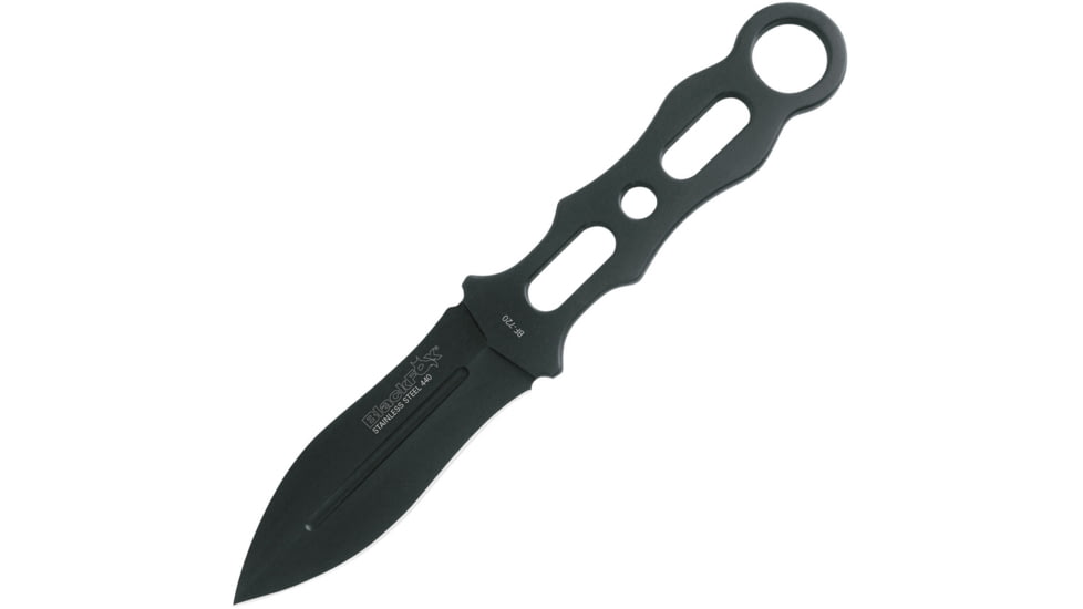 Black Fox Throwing Knife, 3.25 blade, Skeletonized handle, 02FX060