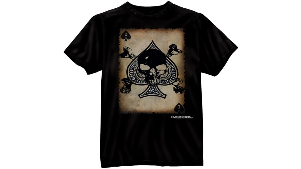 Black Ink Death Card T-Shirt, Mens, Black, Small, 80300-060