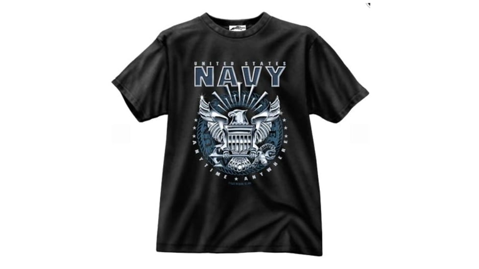 Black Ink Navy Emblem T-Shirt, Mens, Black, Large, 80210-033