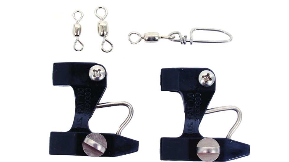 Black Marine RC70 Kite Release Clip Kit/Black w/2 pre-drilled clips #5 #7 Swivels &amp; Snap Swivels, RC70