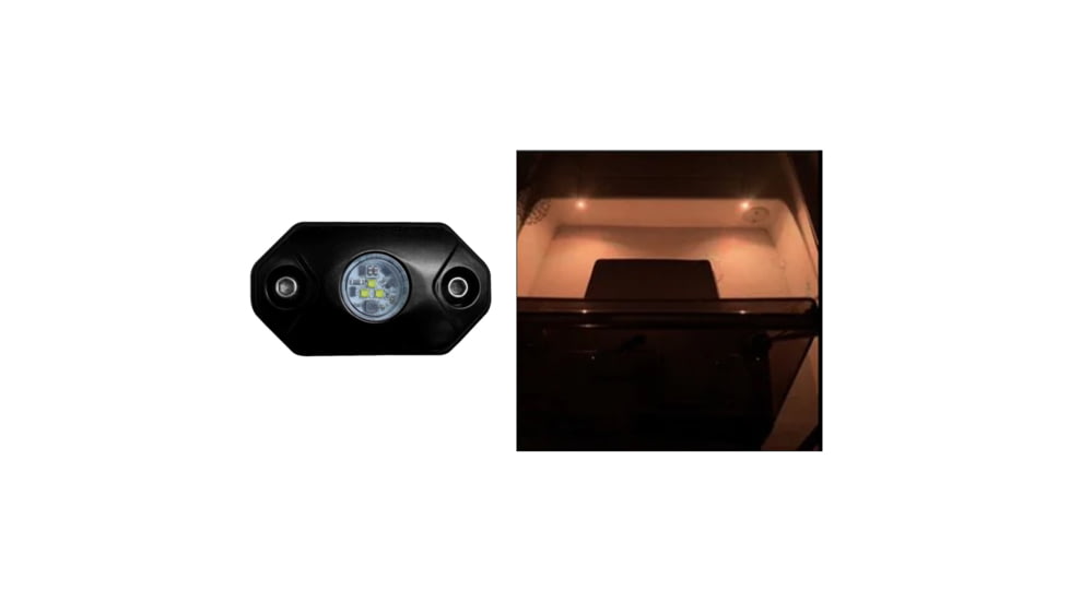 Black Oak LED Rock Accent LED Light, Black Housing, Amber, RL-A