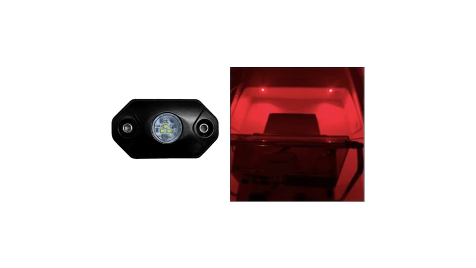 Black Oak LED Rock Accent LED Light, Black Housing, Red, RL-R