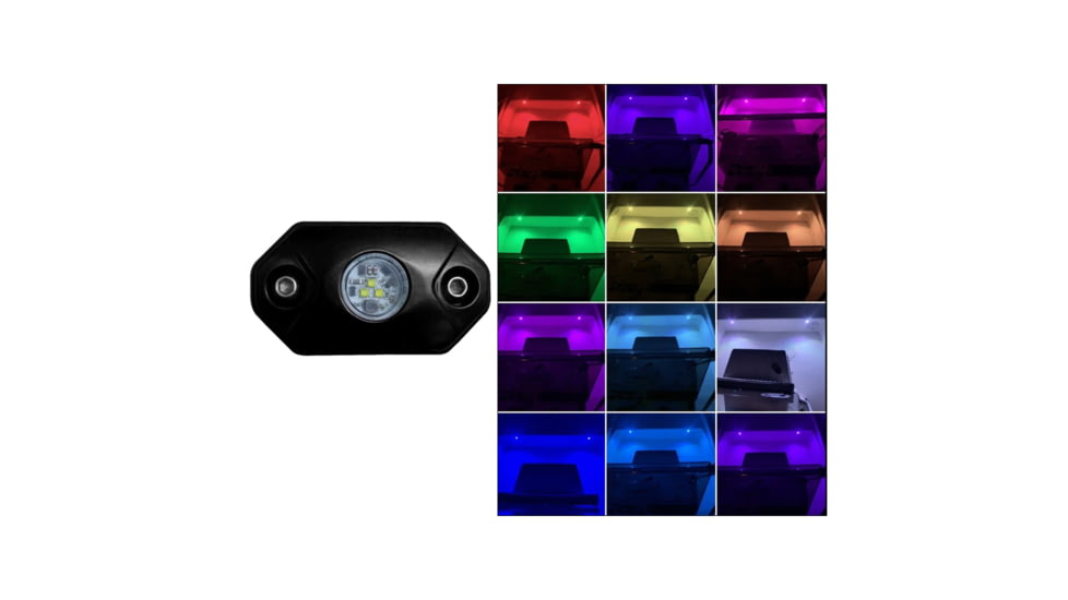 Black Oak LED Rock Accent LED Light, Black Housing, RGB, RL-RGB