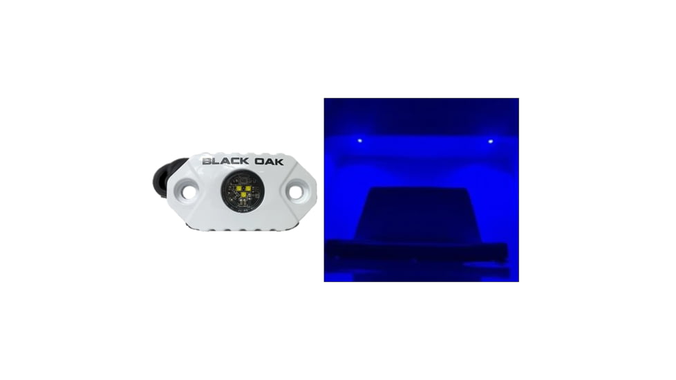 Black Oak LED Rock Accent LED Light, White Housing, Blue, MAL-B