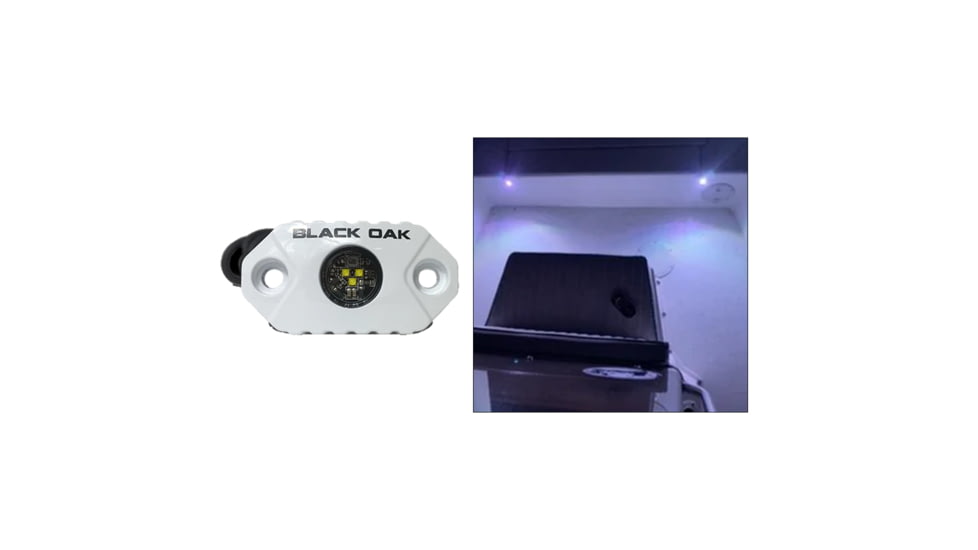 Black Oak LED Rock Accent LED Light, White Housing, White, MAL-W
