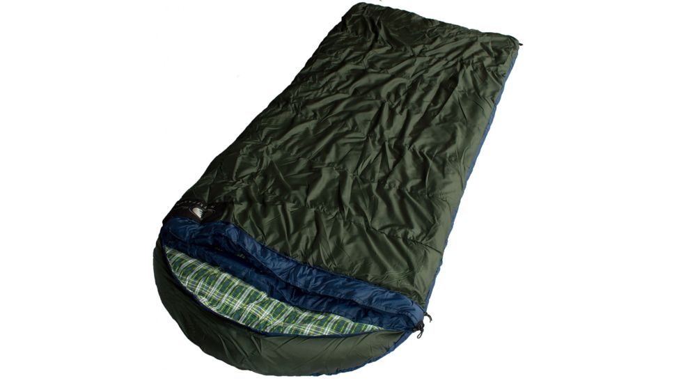 Black Pine Sports Nitestar +20 Degree Sleeping Bag, Green, Large, 30000